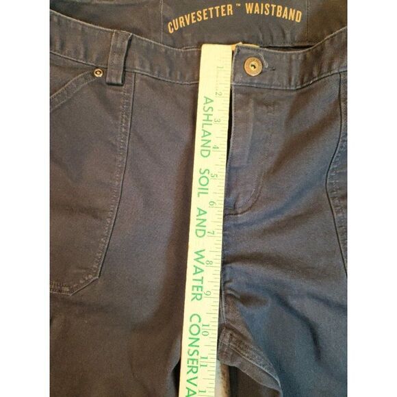 Duluth Trading Women's Curve Setter Waistband Navy Blue Cargo Pockets Size 18x31 - Picture 9 of 16